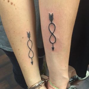 the infinity arrow best friend tattoos